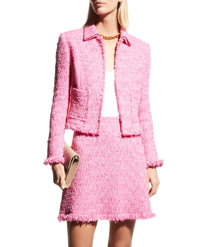 Oscar de la Renta Tweed Shirt Jacket