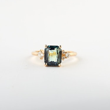 2.53 carat radiant cut sapphire ring