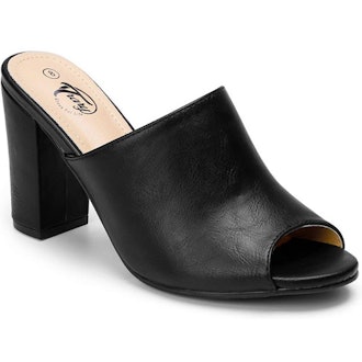 Trary Chunky High Heel Mules