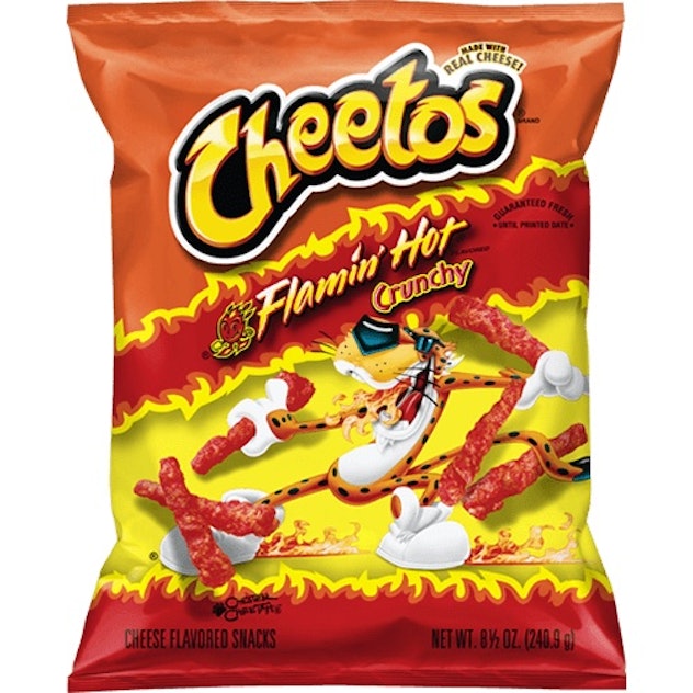 A bag of Flamin' Hot Cheetos