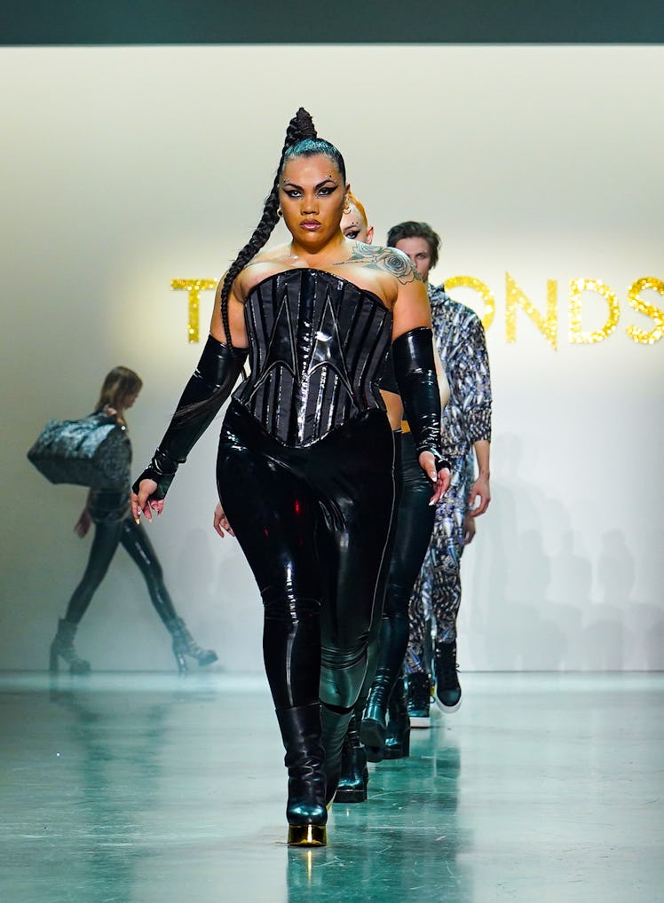 Parris Goebel walking the fall 2022 The Blonds show