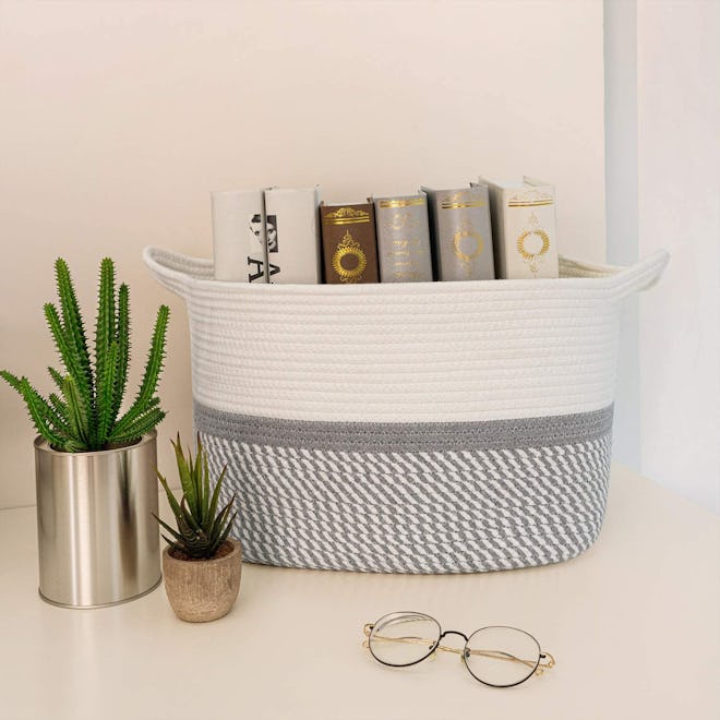 CHICVITA Square Cotton Rope Woven Basket