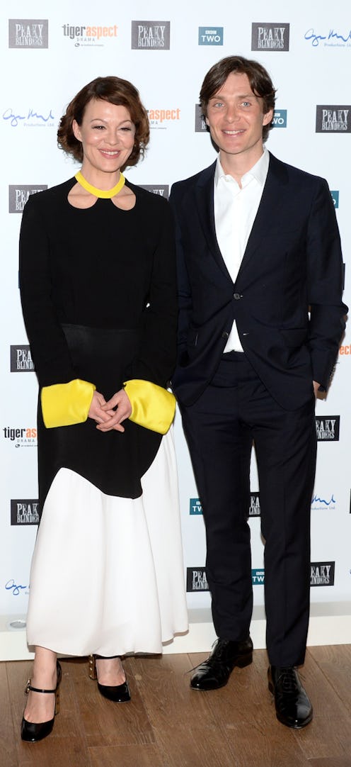 Peaky Blinders actors Cillian Murphy and Helen McCrory at a press junket for the BBC One Show