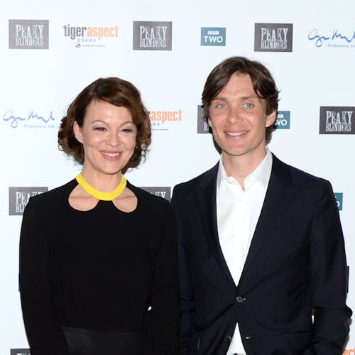 Peaky Blinders actors Cillian Murphy and Helen McCrory at a press junket for the BBC One Show