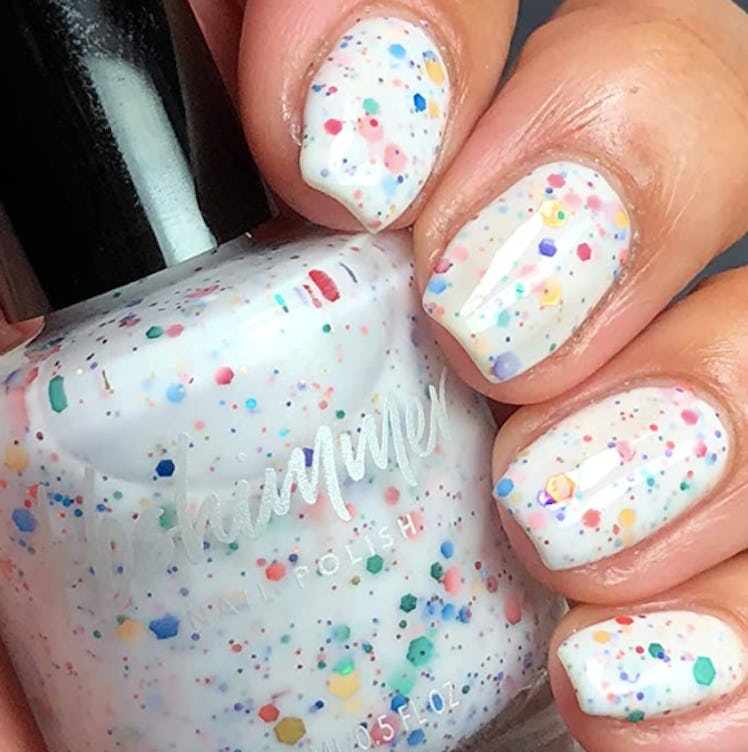 KBShimmer Oh Splat White Glitter Nail Polish (0.5 Oz.)