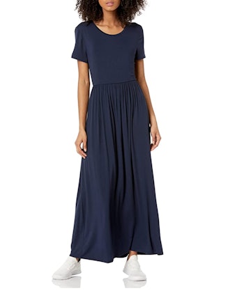 Amazon Essentials Short-Sleeve Waisted Maxi Dress