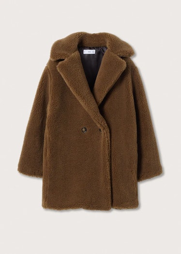 Mango's Faux Shearling Oversized Coat.