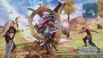 screenshot of battle scene in Final Fantasy 12