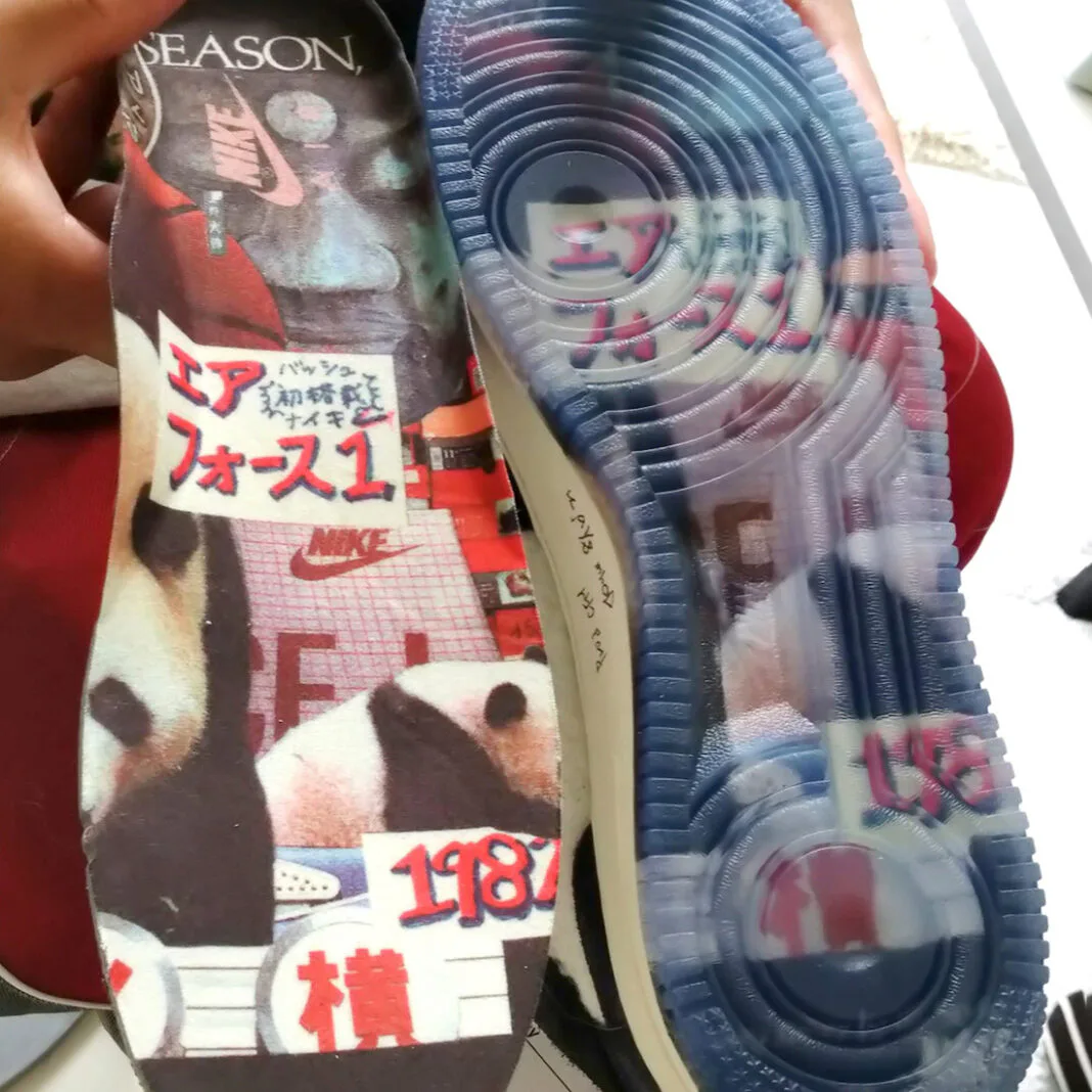 This Nike Air Force 1 sneaker is like a fuzzy panda for your feet