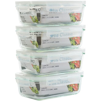 Otis Classic Glass Food Storage Containers with Locking Lids (4 Pack)