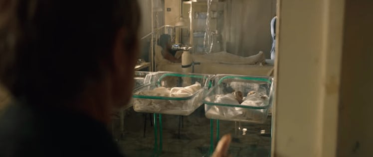 Newborn babies in a hospital