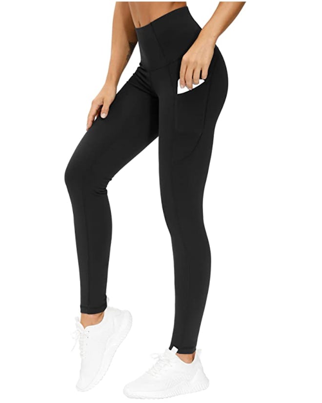 THE GYM PEOPLE Thick High Waist Yoga Pants with Pockets