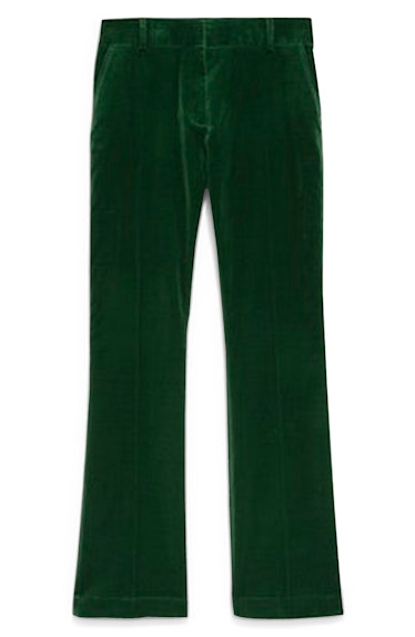 FRAME green velvet pants.