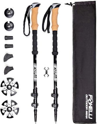 Foxelli Collapsible Trekking Poles 