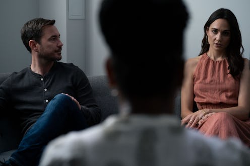 MARTIN COMPSTON as Bram Lawson and TUPPENCE MIDDLETON as Fi Lawson in ITV's 'Our House'
