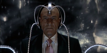 Patrick Stewart as Professor X in the 20th Century Fox movies.