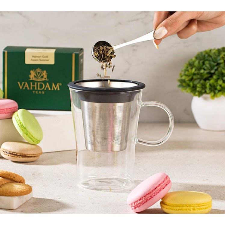 VAHDAM Glass Tea Cup with Infuser