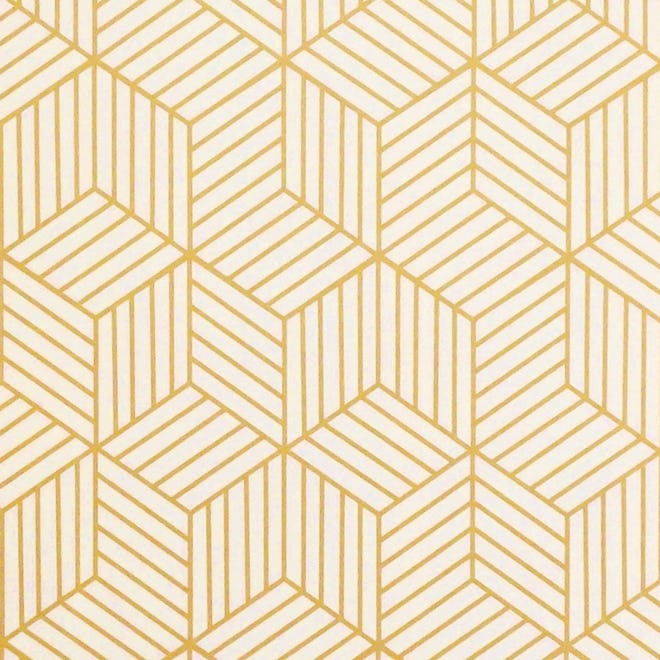 CiCiwind Gold and Beige Hexagon Peel and Stick Wallpaper