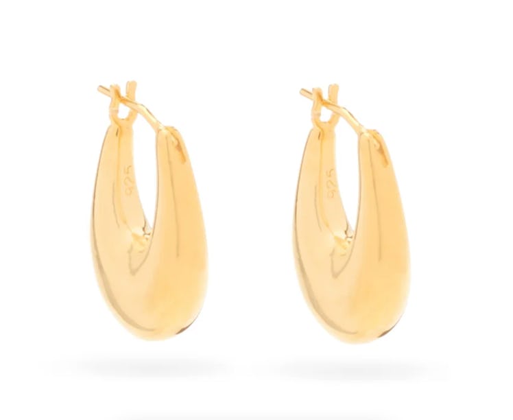 Etruscan Small 18kt Gold-Vermeil Hoop Earrings