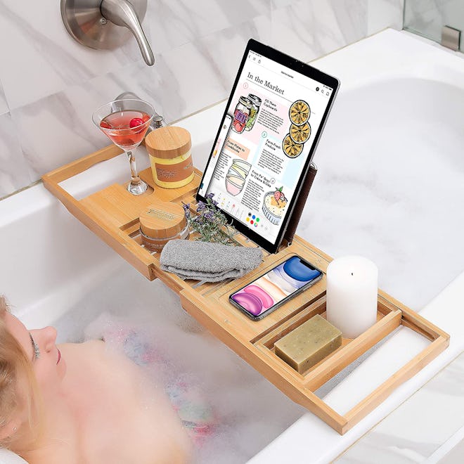 Homemaid Living Luxury Bamboo Bathtub Tray