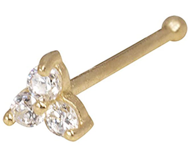 This is the best 14-karat gold nose stud for sensitive skin.