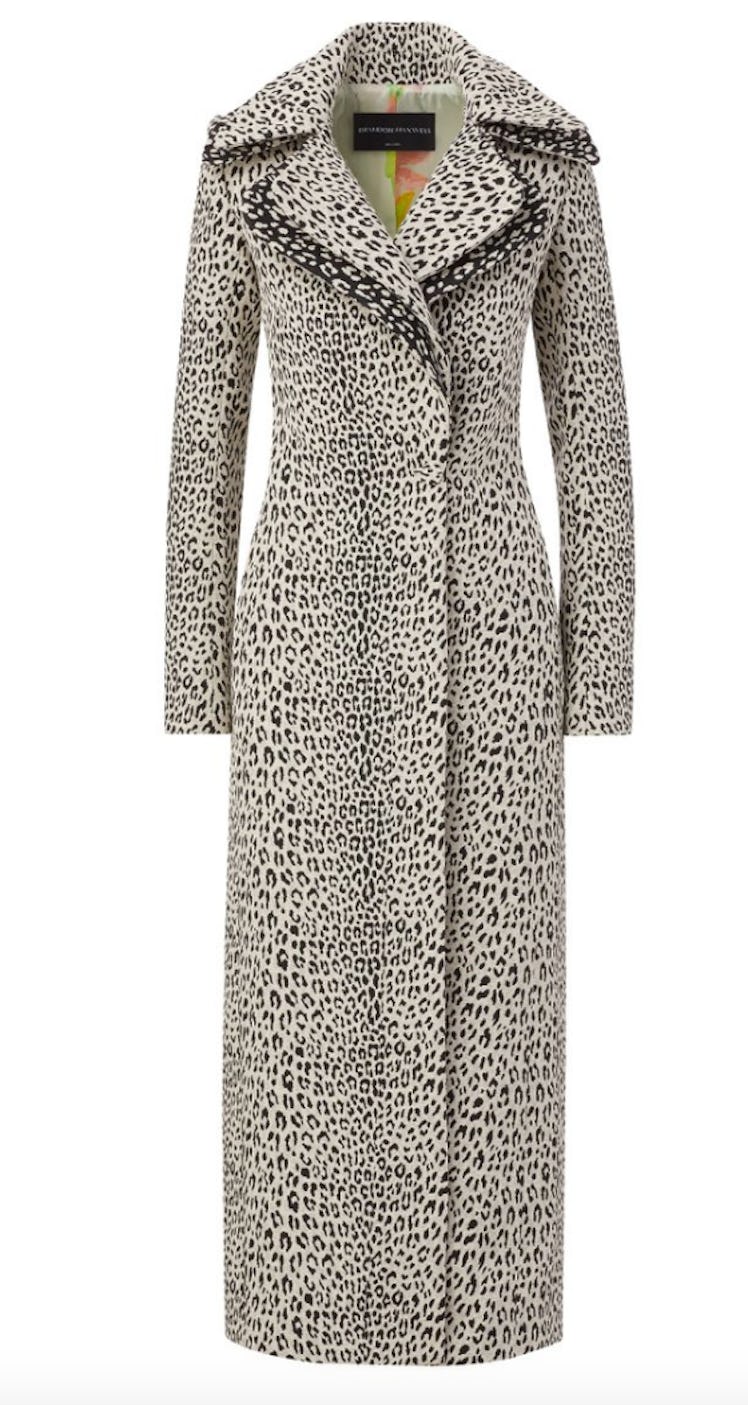 Brandon Maxwell's Leopard Jacquard Long Coat.