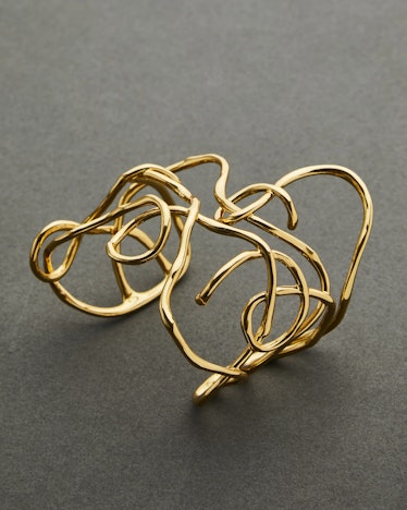 Alexis Bittar Twisted Gold Large Cuff Bracelet