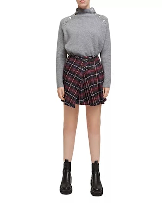 Maje's Plaid Skirt is a transitional staple.