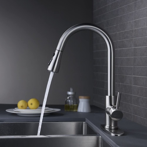 WEWE High Arc Pull Out Kitchen Faucet