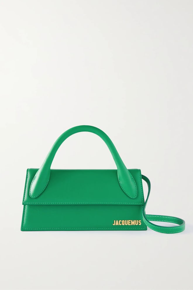 Jacquemus green Le Chiquito long bag.