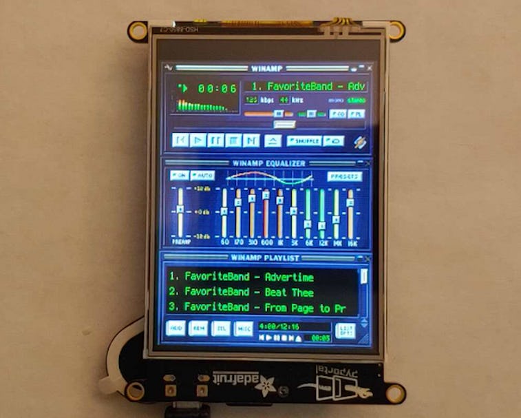 DIY hack builds the Winamp MP3 player you always wanted