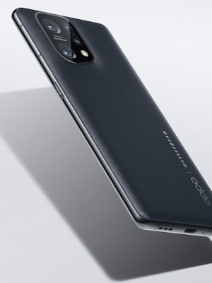The Oppo Find X5 in black.