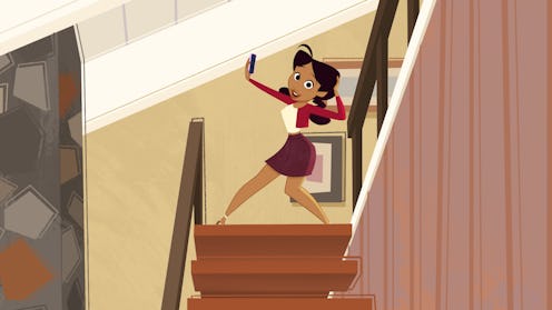 Penny Proud coming down the stairs in 'The Proud Family: Louder And Prouder"