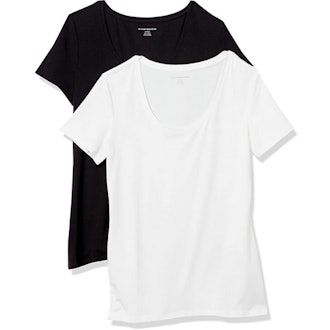 Amazon Essentials Short Sleeve Scoopneck T-Shirt (2-Pack)