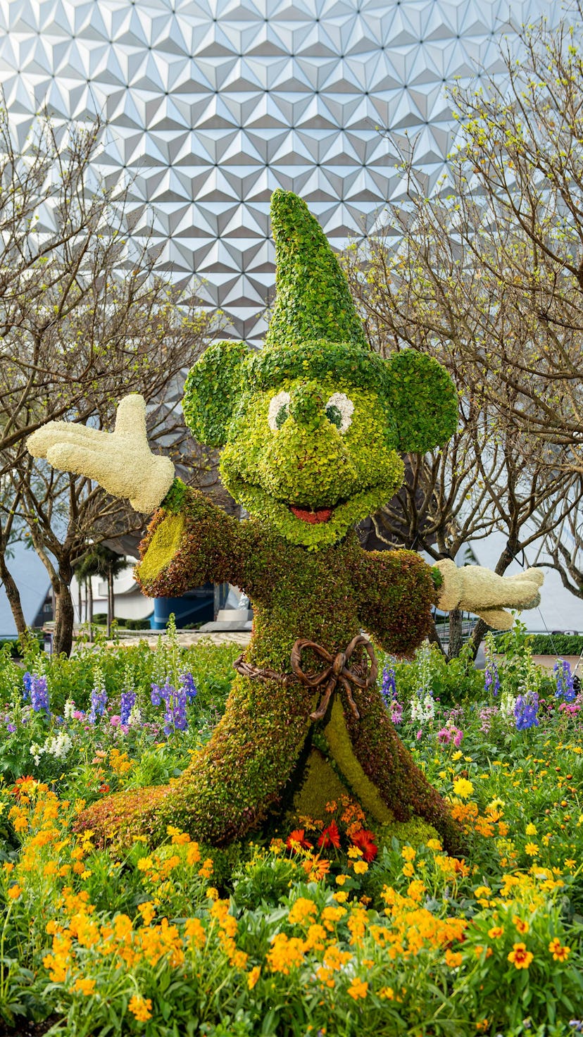 Disney's EPCOT International Flower and Garden Festival include character topiaries like this Mickey...