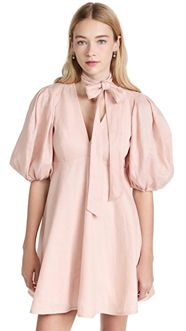 Zimmermann pink spring wedding guest dress