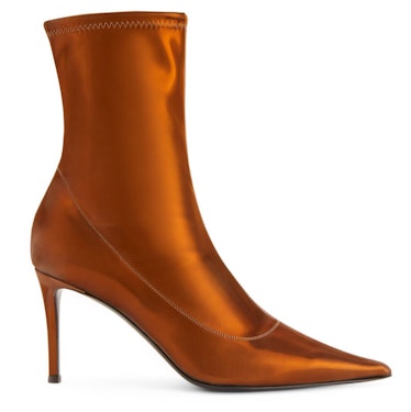 Giuseppe Zanotti's Ametista brown pointy boots. 