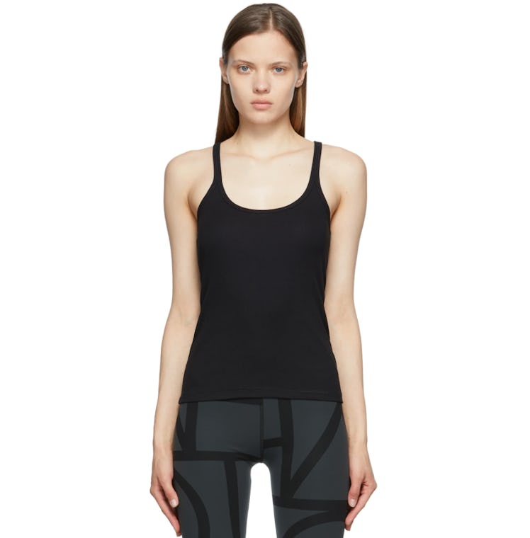 Totême Black Scoop Neck Tank Top