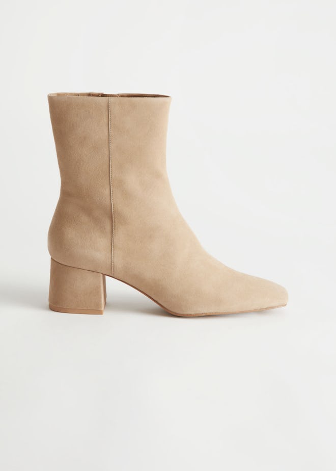 & Other Stories Block Heel Leather Boots