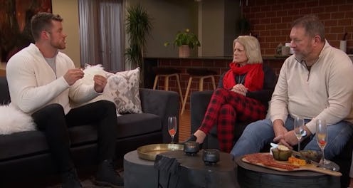 Clayton Echard tells his parents he's in love with three women on 'The Bachelor.'