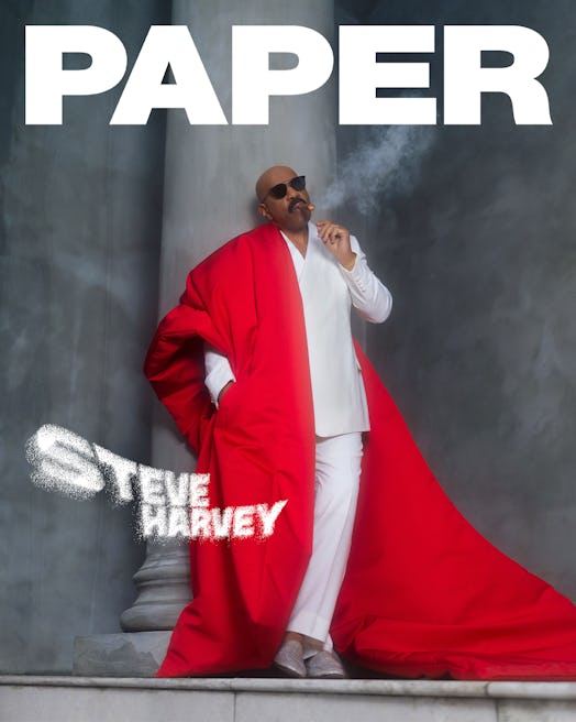 Steve Harvey on the cover of PAPER Mag 
