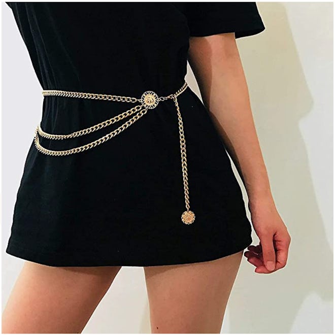 Glamorstar Multilayer Metal Waist Chain Belt