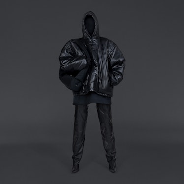 An all-black look by Yeezy Gap Engineered by Balenciaga