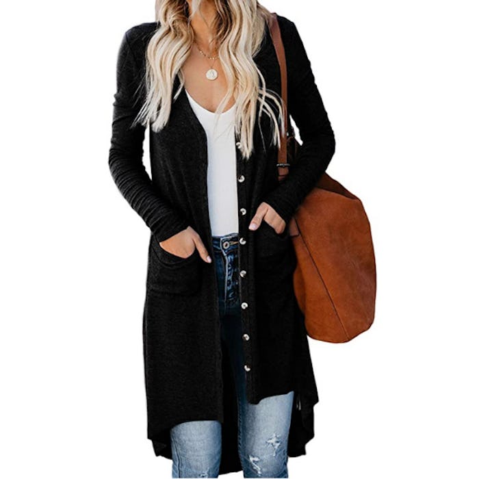 Naggoo Long Cardigan Button Down