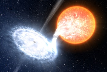 black hole binary illustration