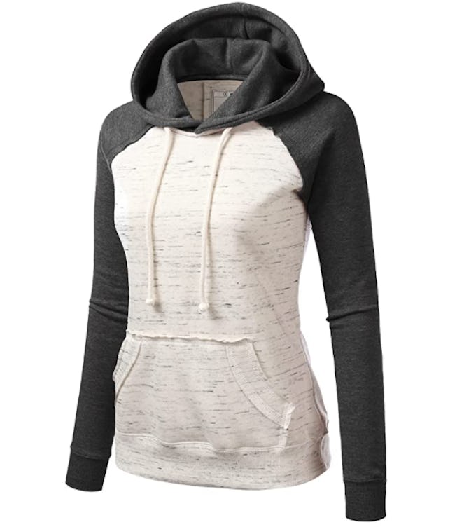 Doublju Basic Lightweight Pullover Hoodie Sweatshirt