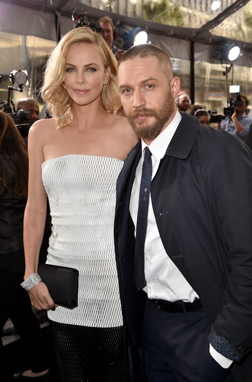 Charlize Theron and Tom Hardy promoting 'Mad Max: Fury Road'