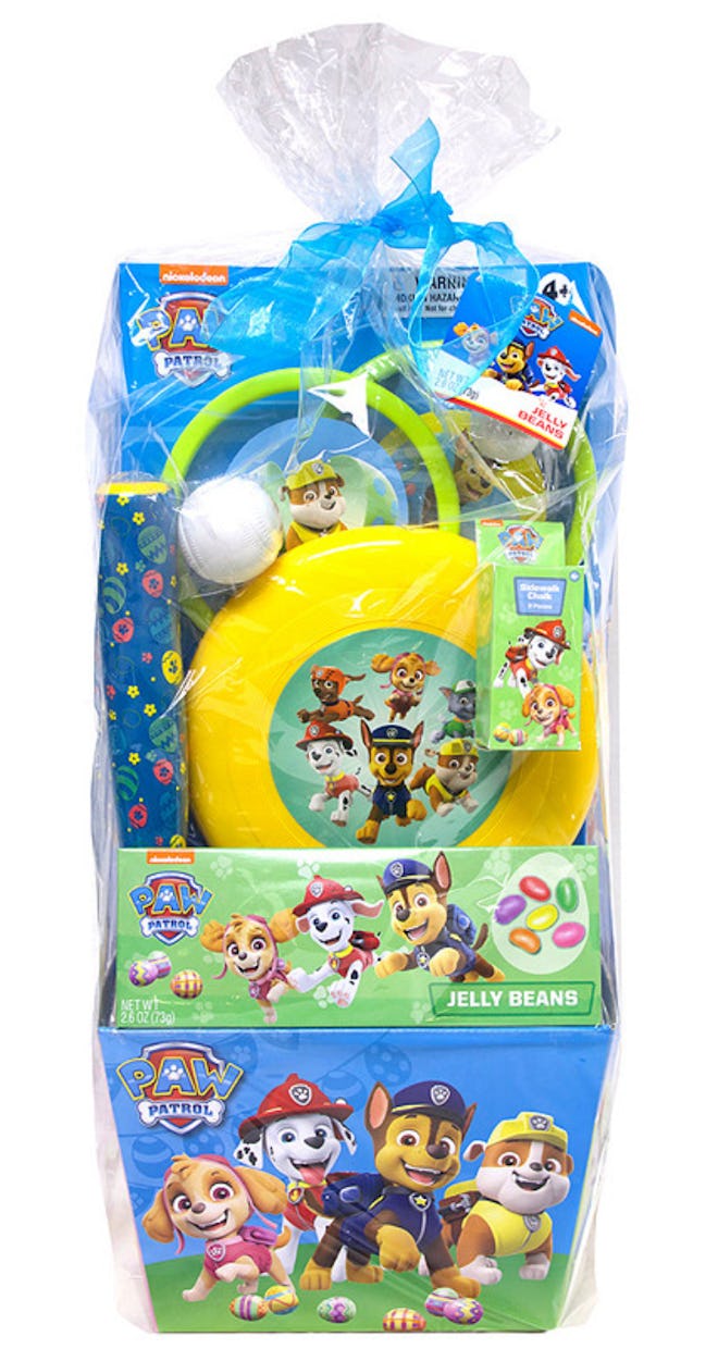 This premade Easter basket for kids includes 'Paw Patrol' toys.