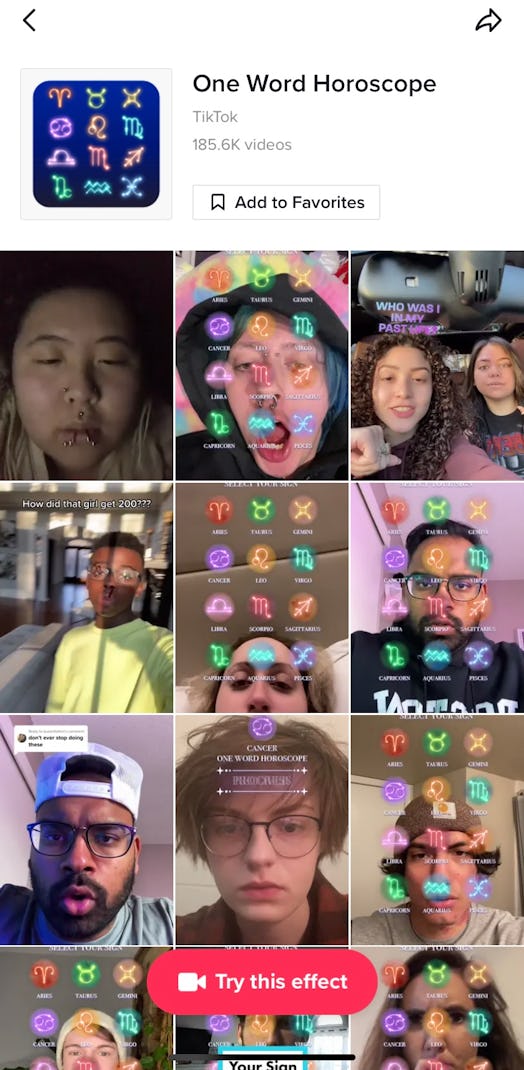 Here's how to use TikTok's trending 'One Word Horoscope' effect for a quick reading.