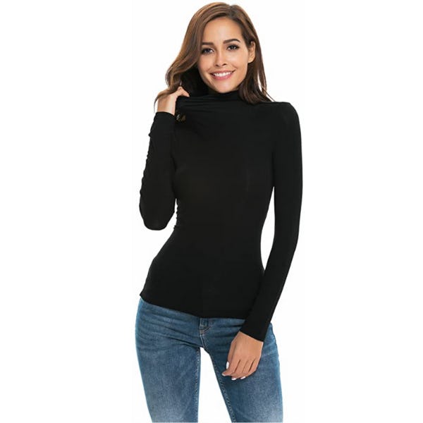 Wosalba Long-Sleeve Mock Turtleneck